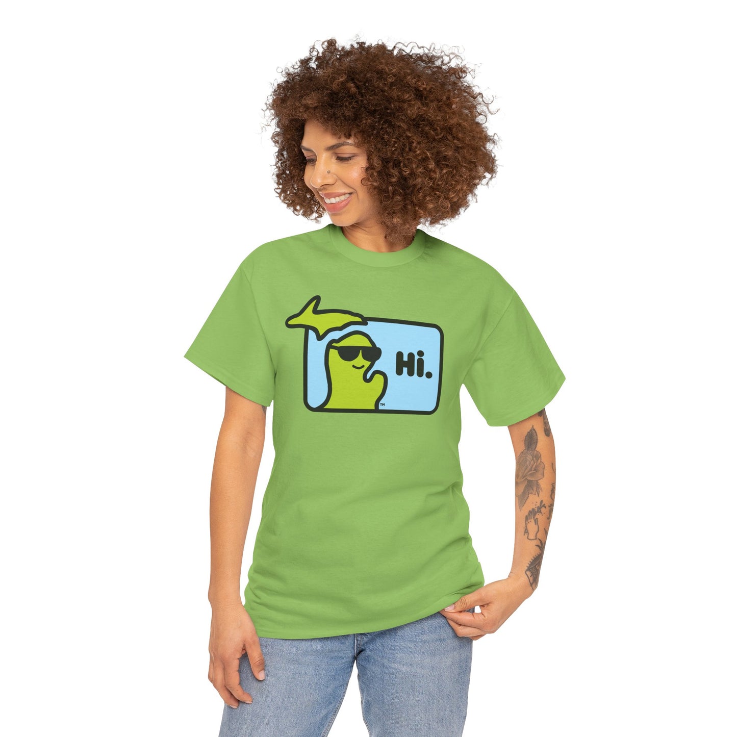 MI SAYS HI™ "Hi." Unisex Heavy Cotton Tee