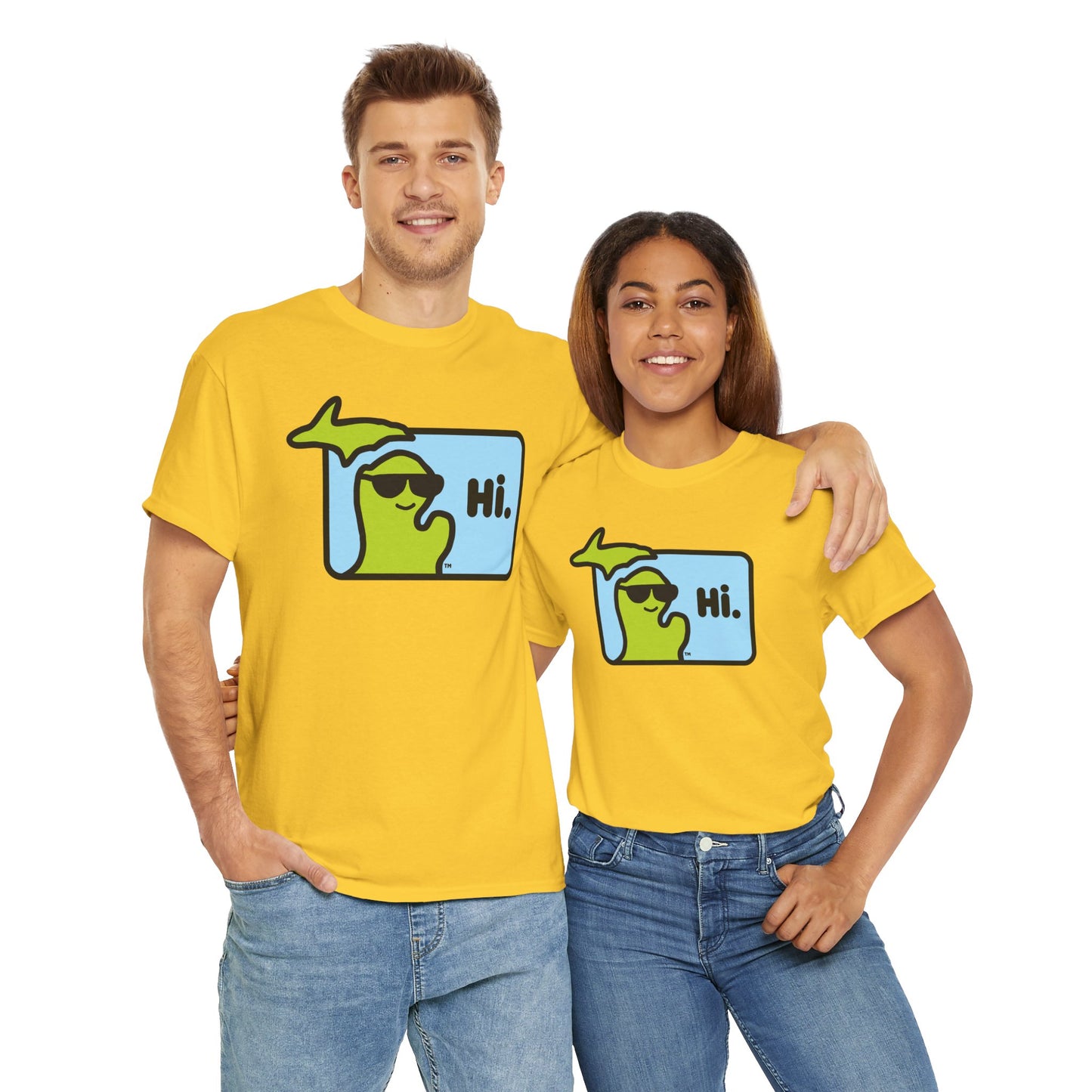 MI SAYS HI™ "Hi." Unisex Heavy Cotton Tee