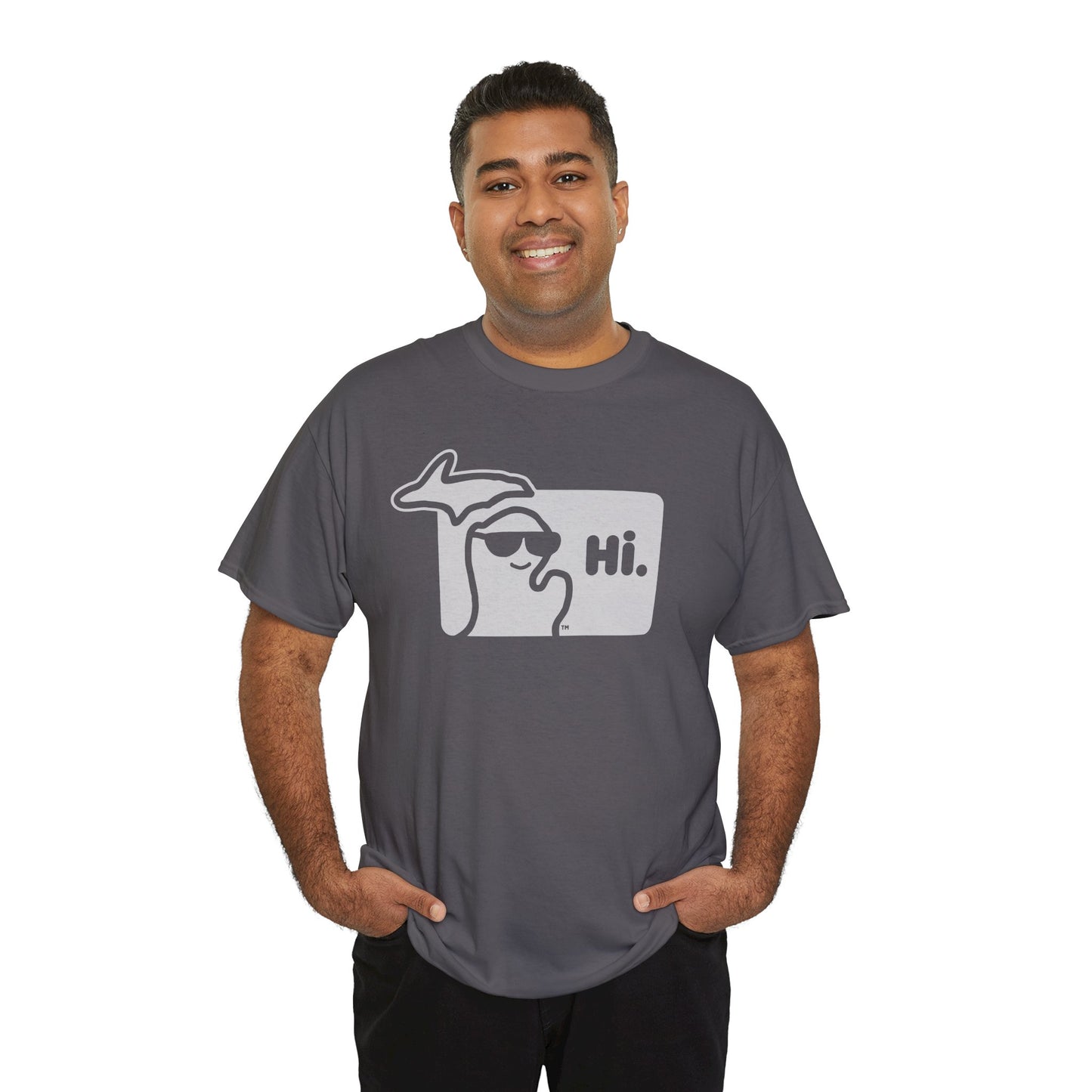 MI SAYS HI™ "Hi." Unisex Heavy Cotton Tee