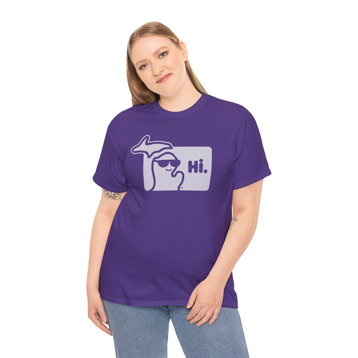 MI SAYS HI™ "Hi." Unisex Heavy Cotton Tee