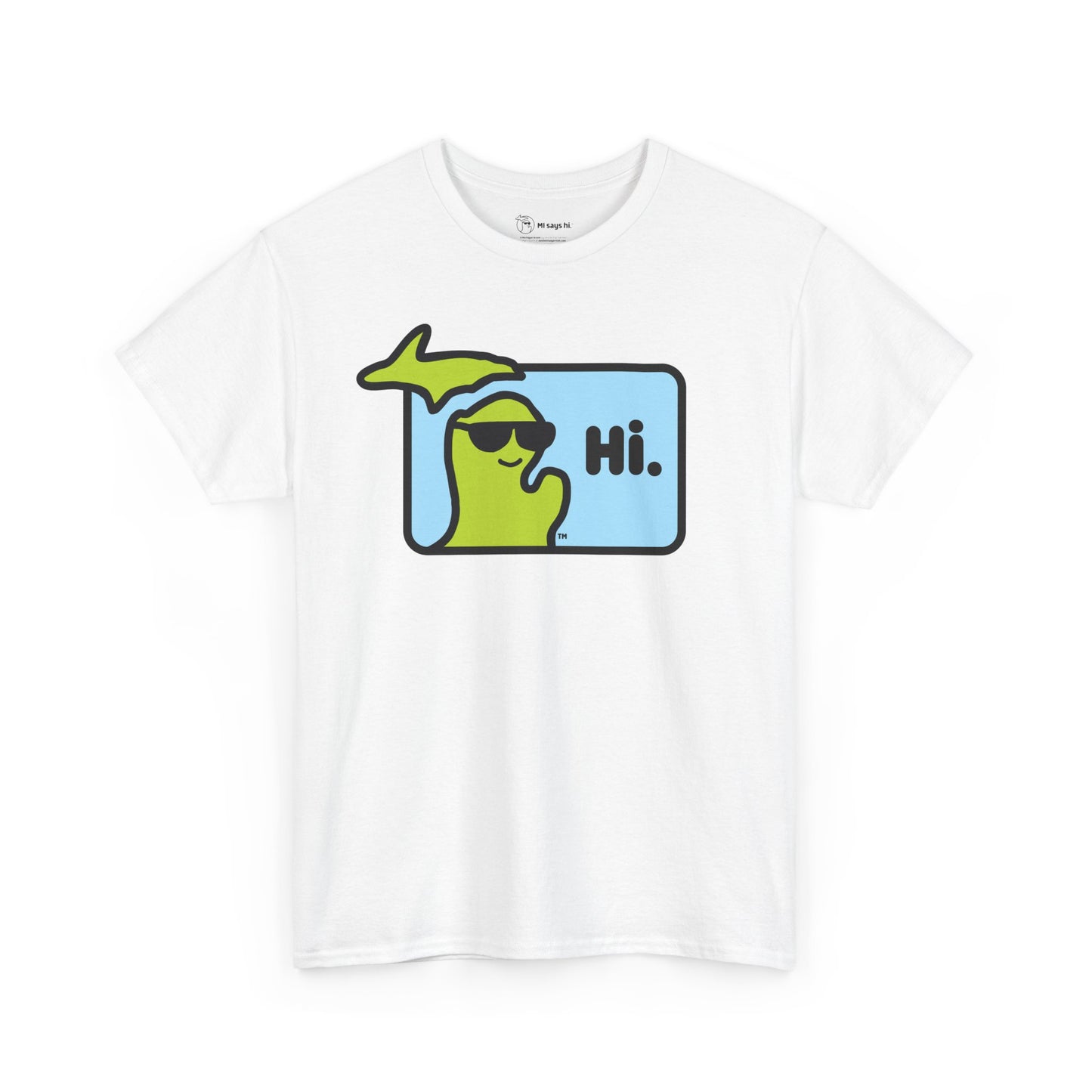 MI SAYS HI™ "Hi." Unisex Heavy Cotton Tee
