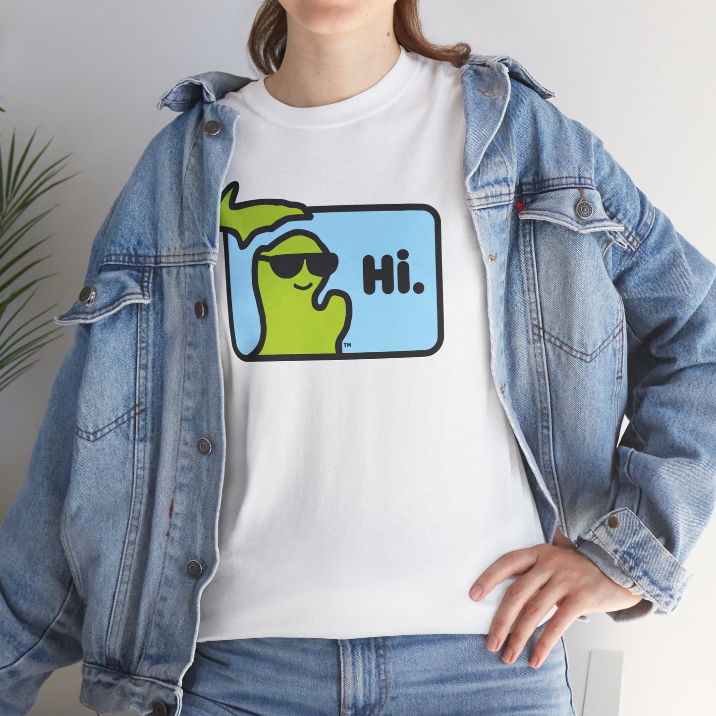 MI SAYS HI™ "Hi." Unisex Heavy Cotton Tee