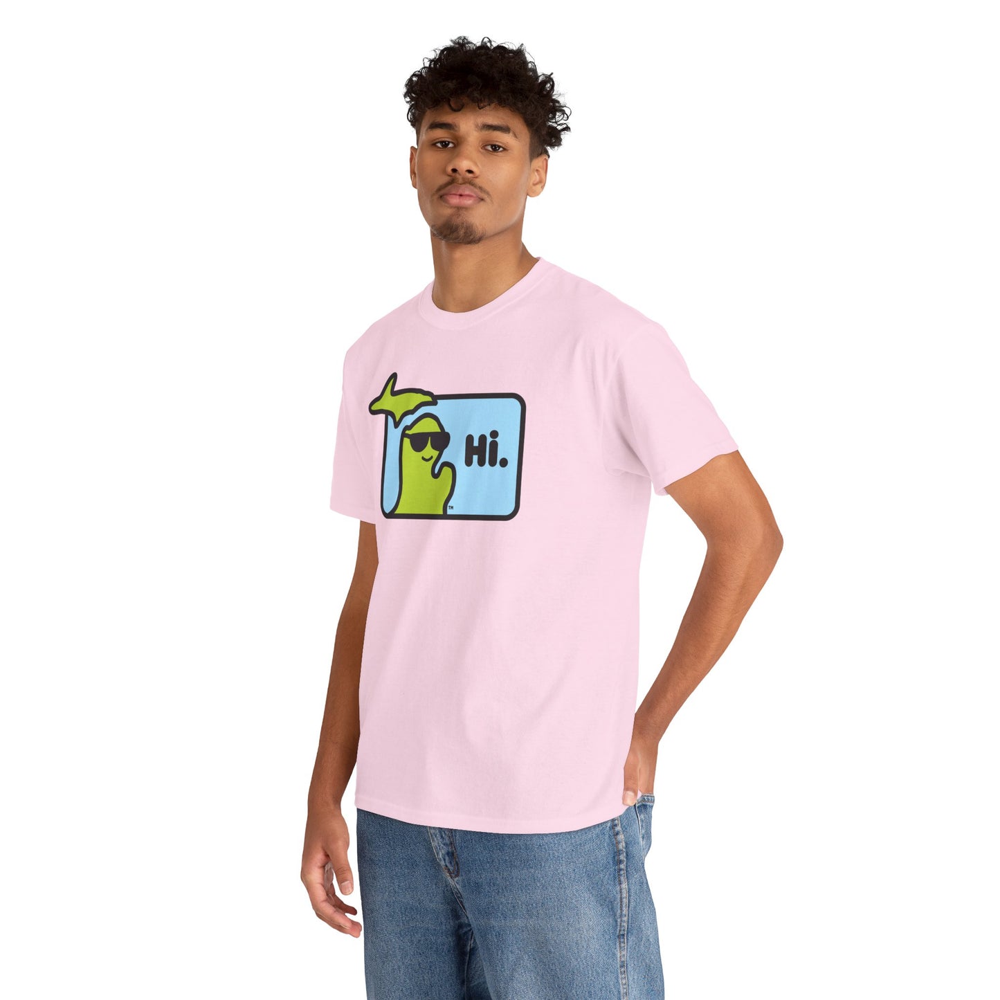 MI SAYS HI™ "Hi." Unisex Heavy Cotton Tee