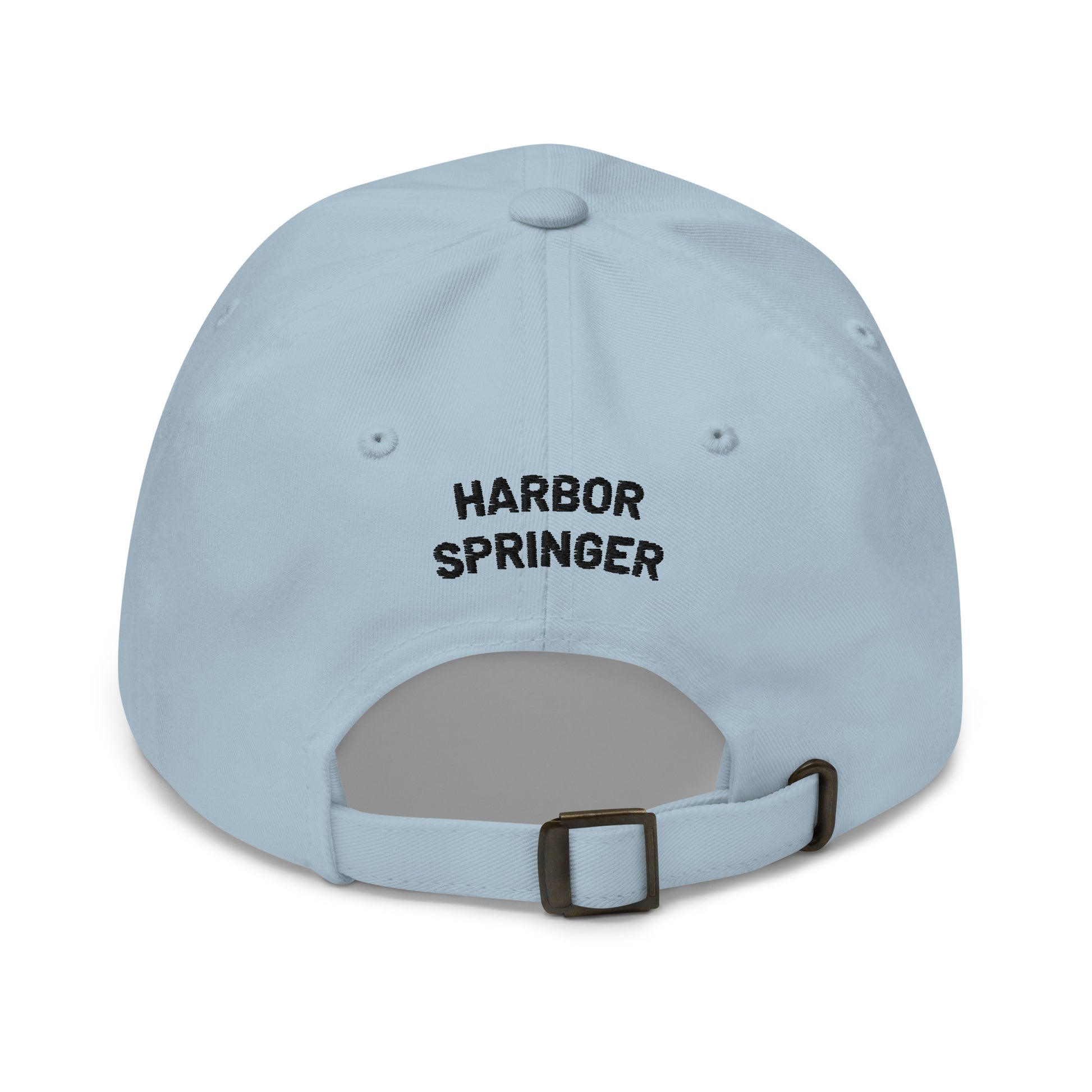 Light blue dad hat by the Harbor Springer brand.